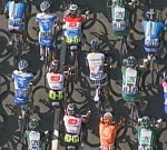Frank Schleck dans le peloton pendant la douzi�me �tape du Tour de France 2008